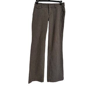 Jag Womens Textured Wide Leg Pants Size 10 Stretch Gray